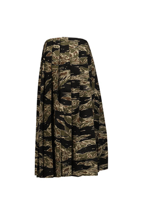 PLEATED SKIRT / CAMO