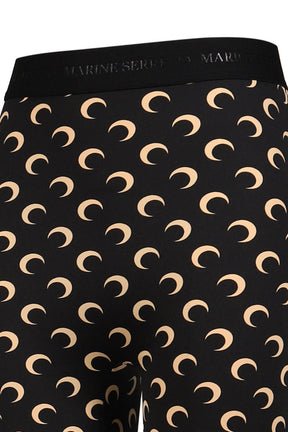 MOON PRINTED JERSEY MINI SHORTS / INVERSE TAN