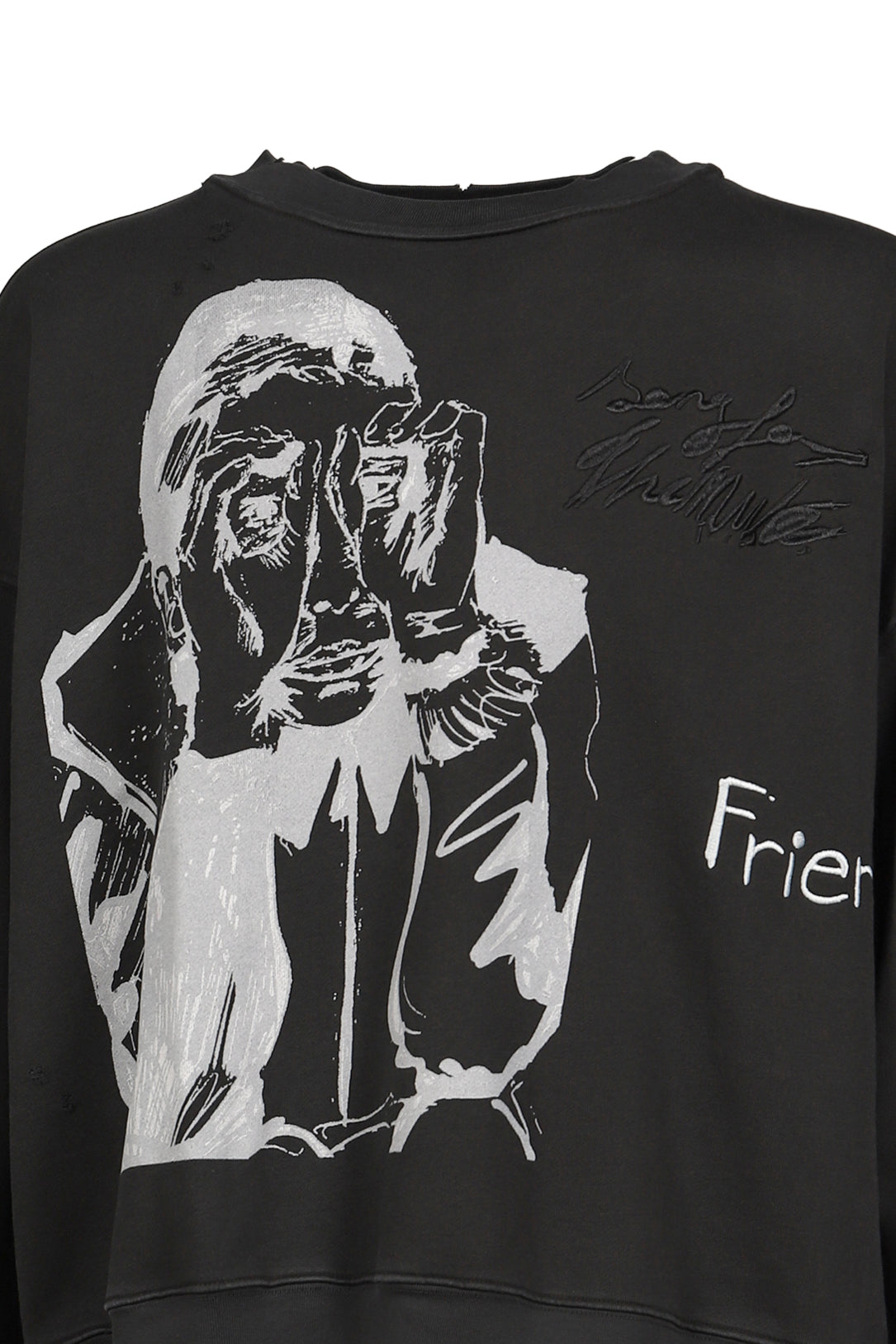 PEAKING KID'' RELAXED PULLOVER / OVERDYE BLK