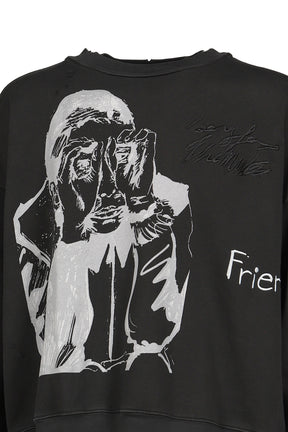 PEAKING KID'' RELAXED PULLOVER / OVERDYE BLK