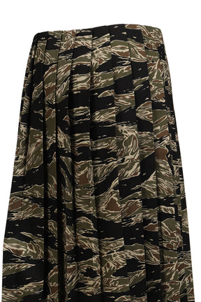 PLEATED SKIRT / CAMO