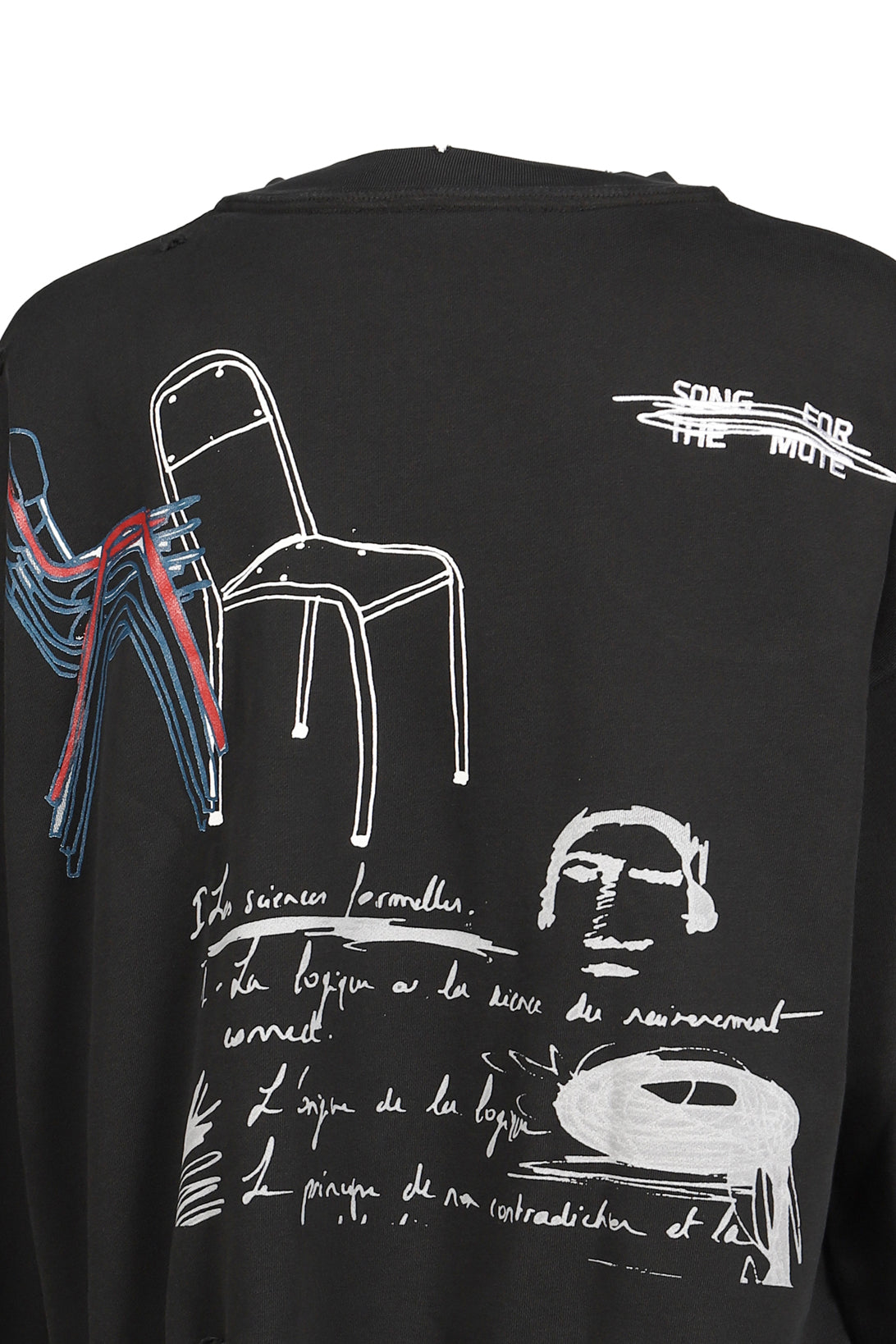 PEAKING KID'' RELAXED PULLOVER / OVERDYE BLK