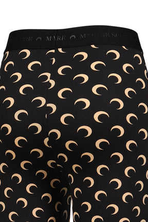 MOON PRINTED JERSEY MINI SHORTS / INVERSE TAN