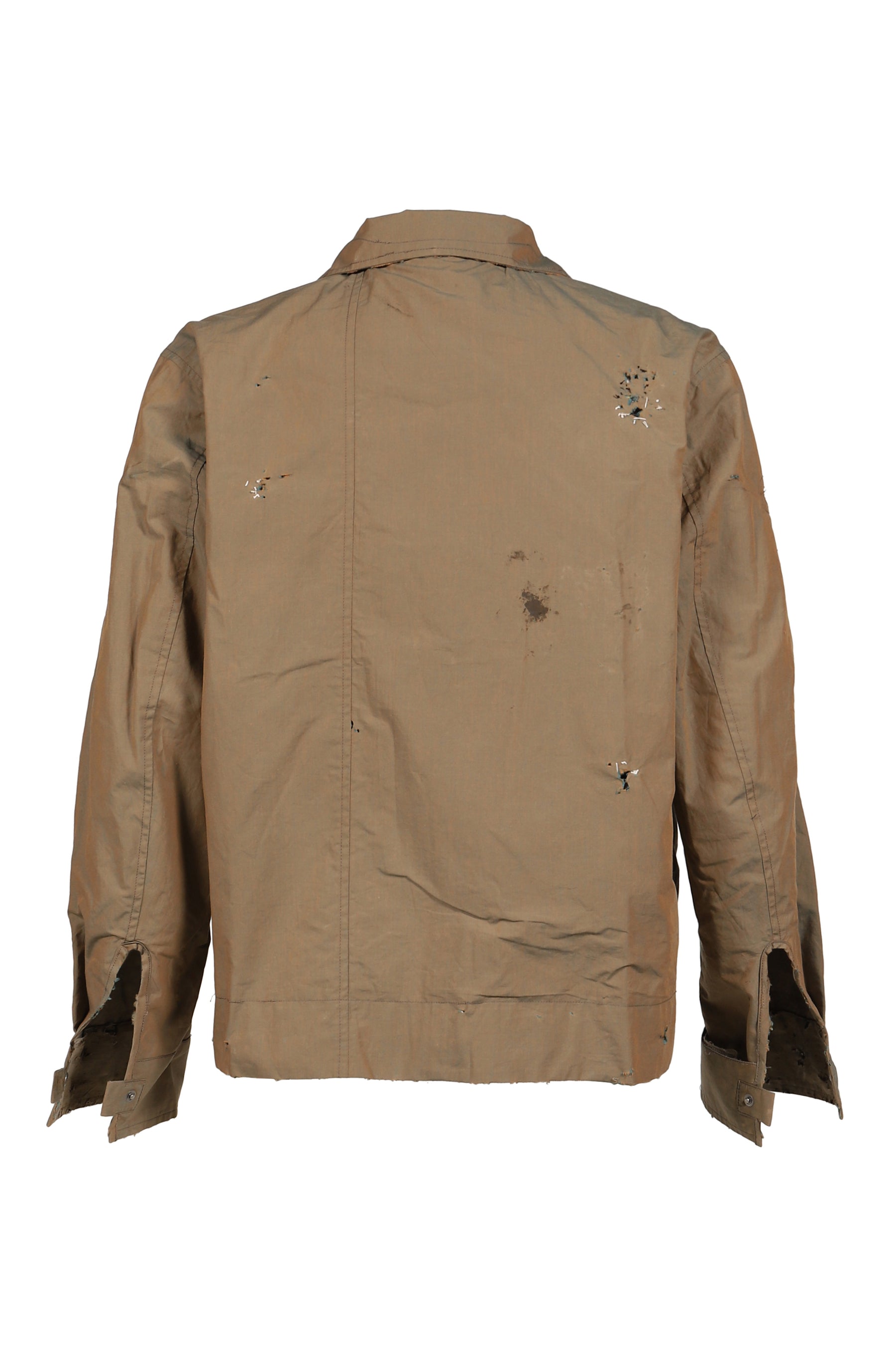 慈雨　ジウ　変形タフタジャケット WASHED DOUBLE ZIP HOODIE blue – 1818