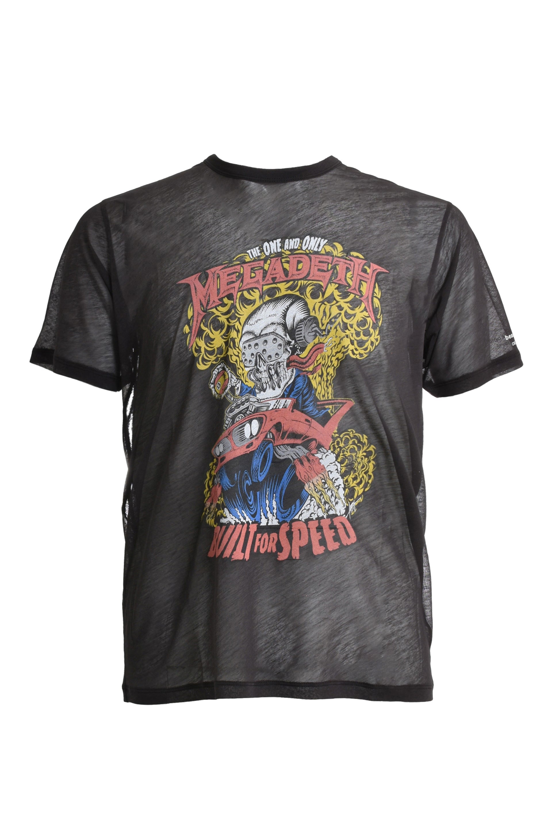 MEGADETH SHEER JERSEY T-SHIRT / BLK