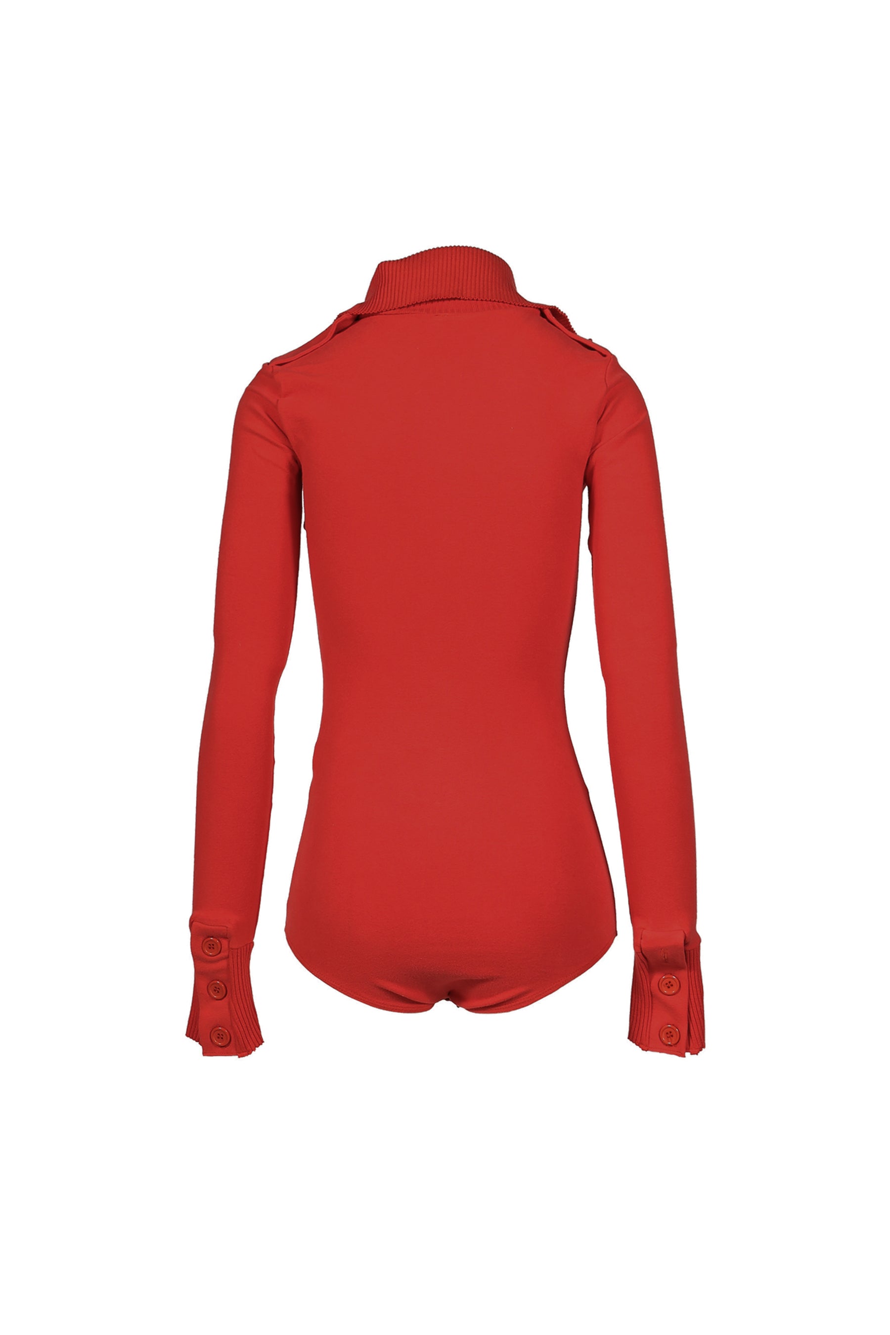 HIGH COLLAR BODYSUIT / RED