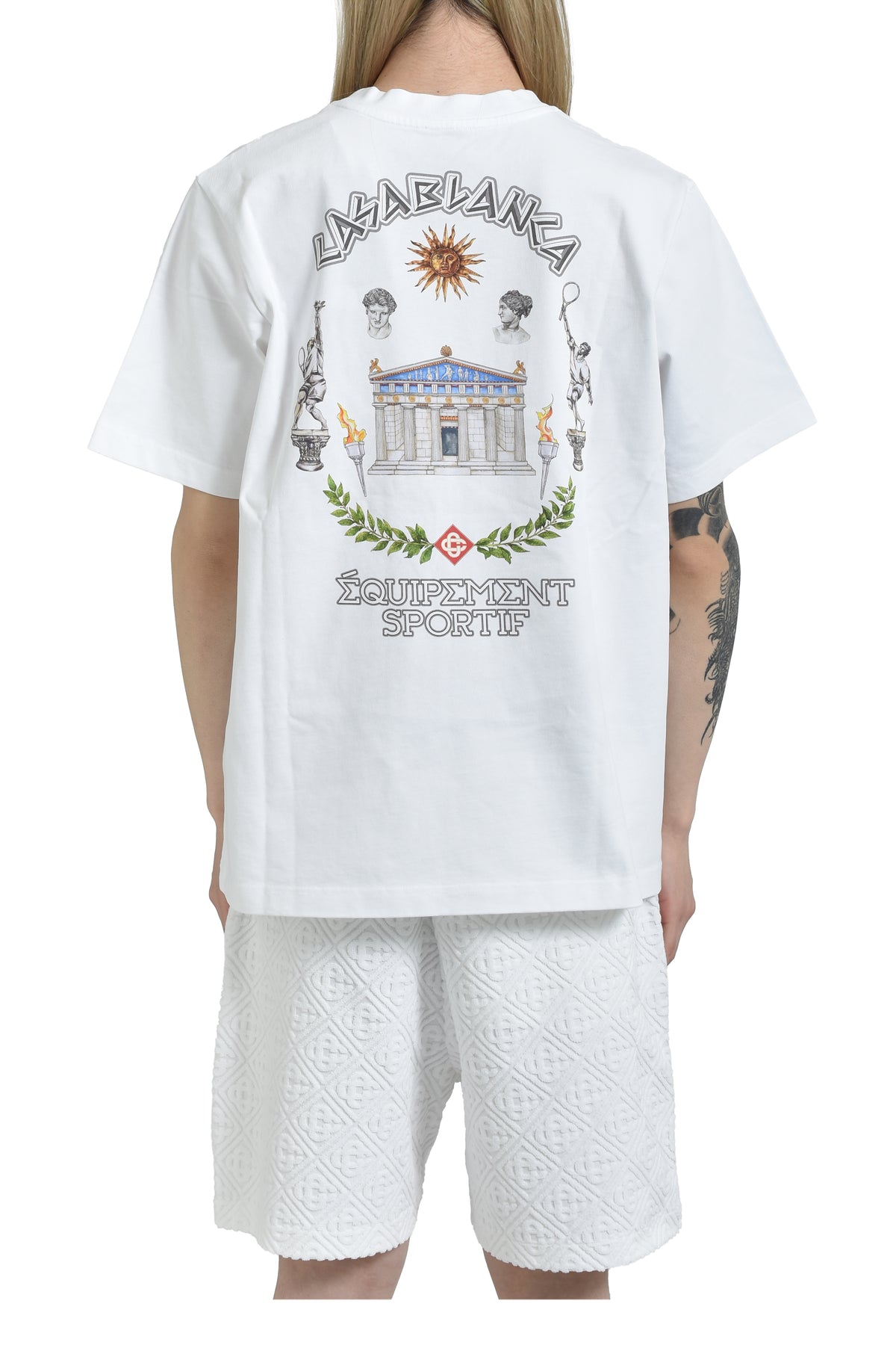 LE TEMPLE DU SPORT PRINTED T-SHIRT / WHT