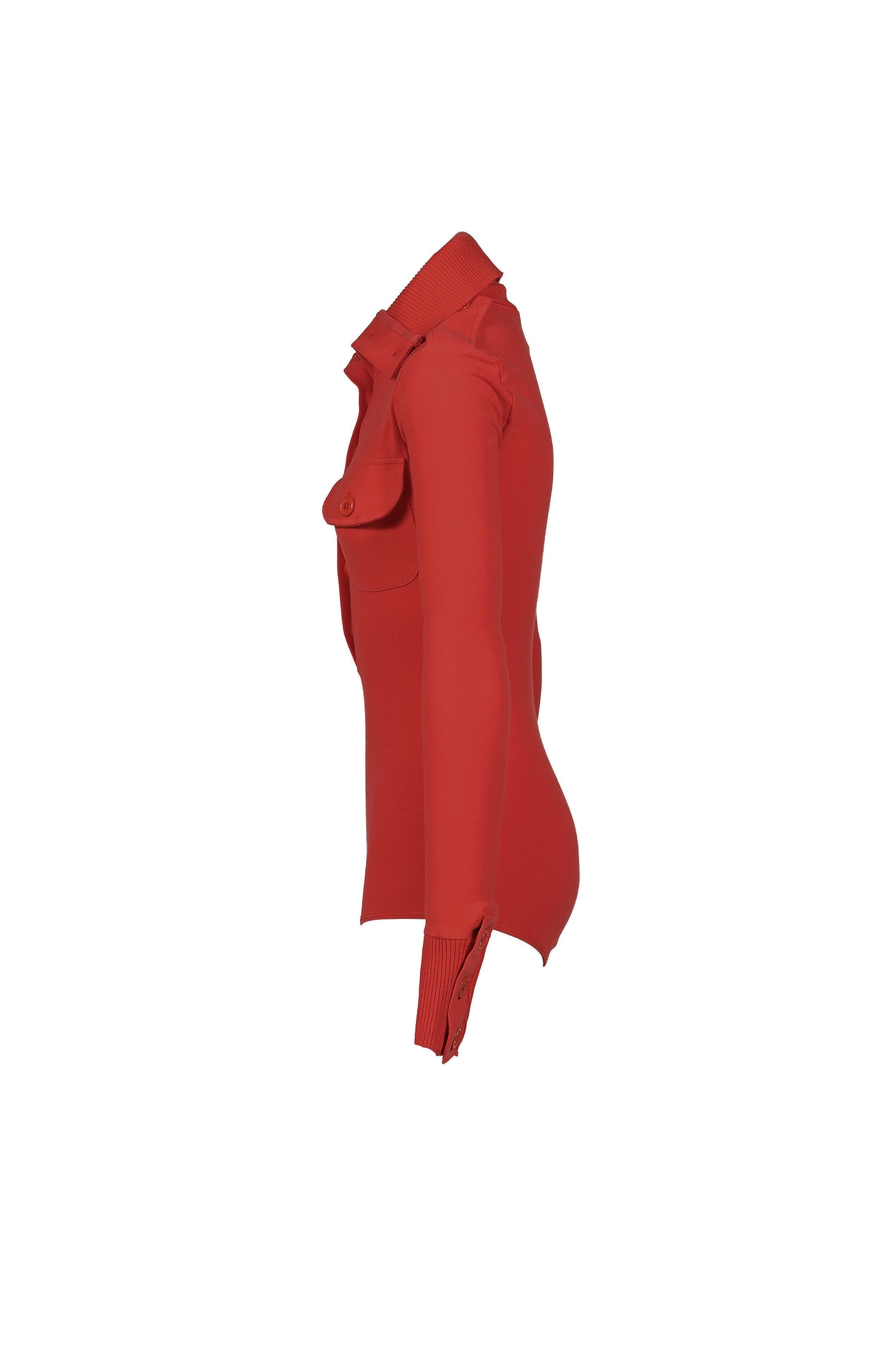 HIGH COLLAR BODYSUIT / RED