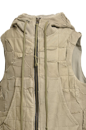 Greg Lauren ARMY STITCHWORK VEST / ARMY