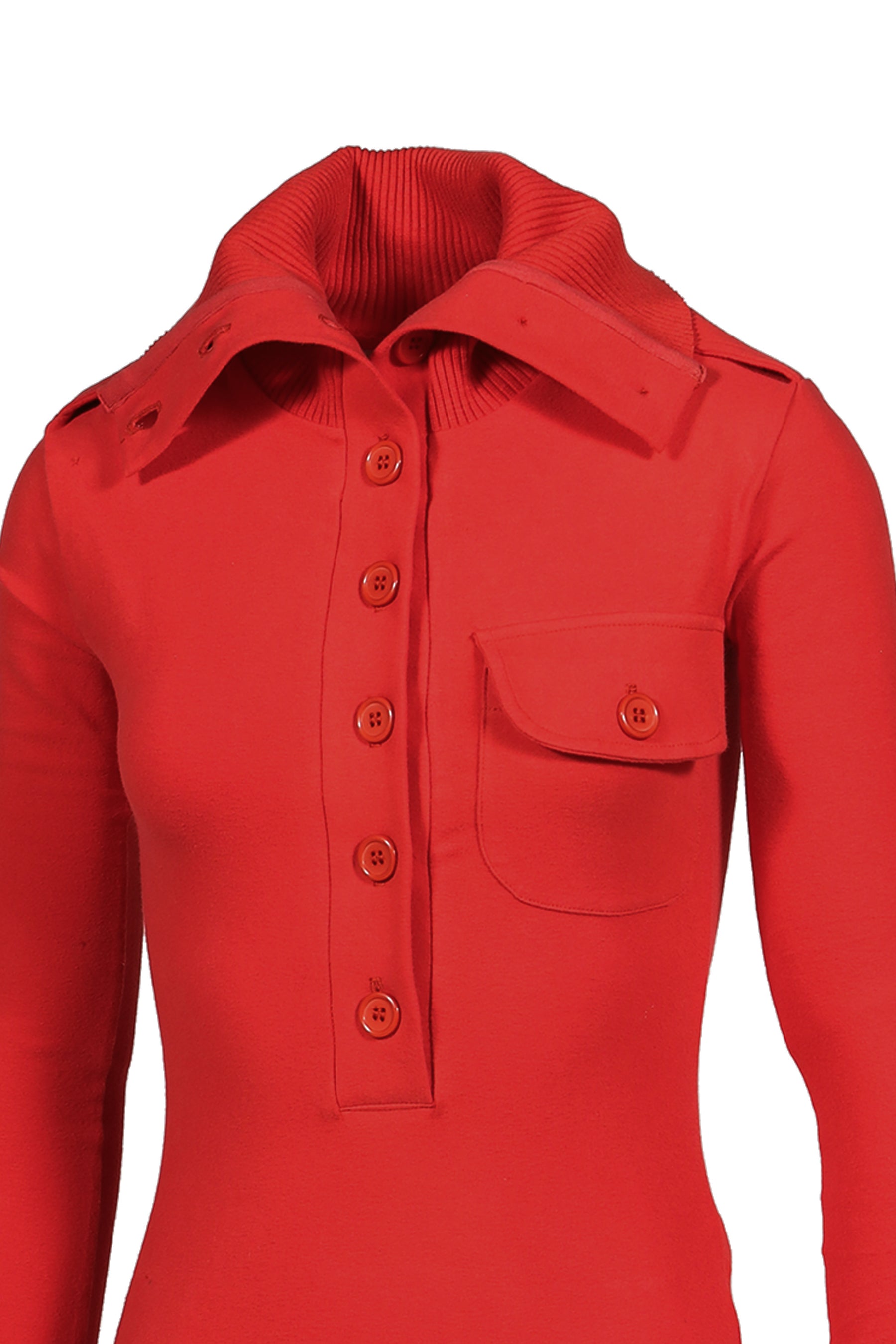 HIGH COLLAR BODYSUIT / RED
