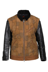 SHEEP LEATHER JACKET / BRW/BLK