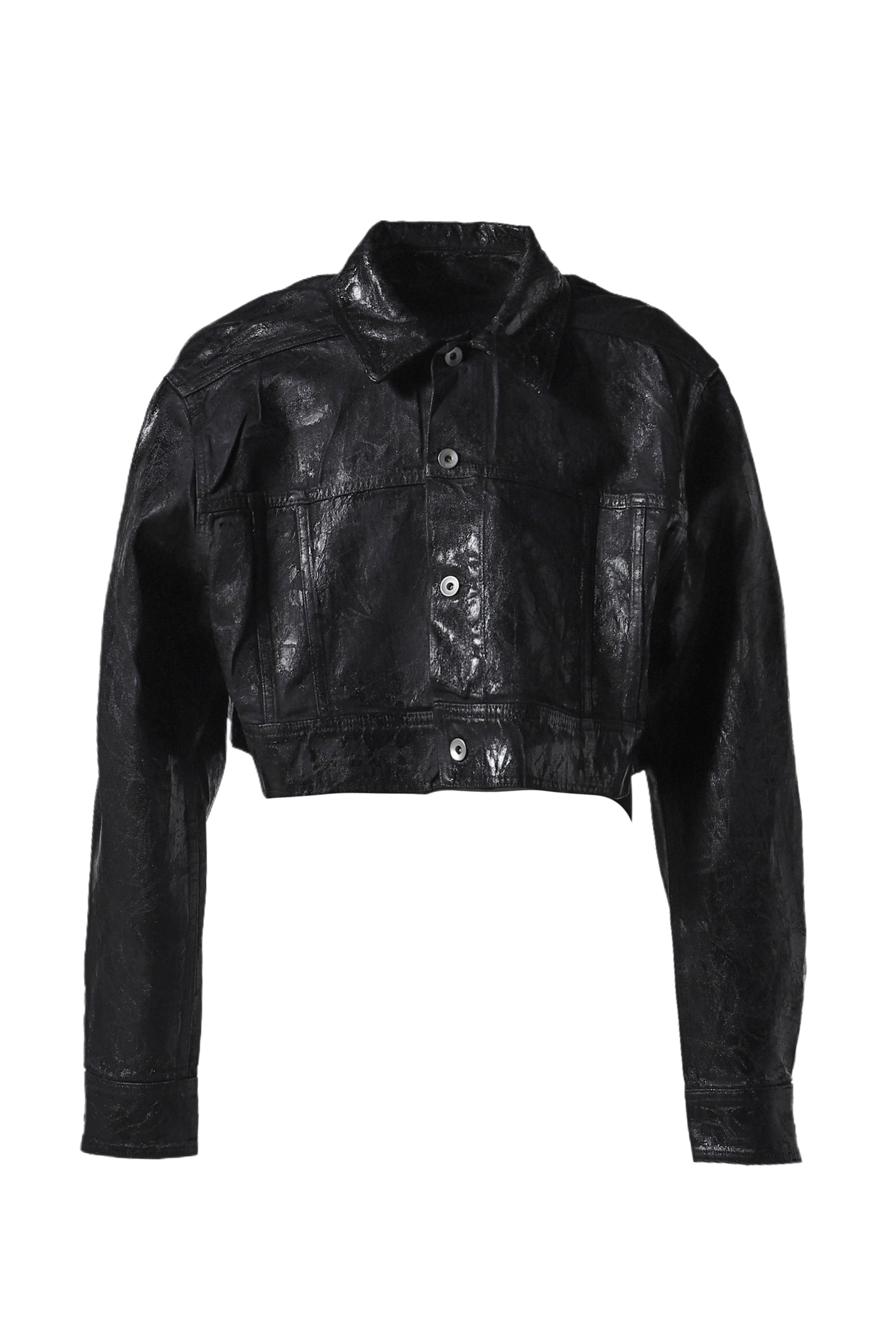 Rick Owens DRKSHDW CROPPED JUMBO WORKER JKT / BLK