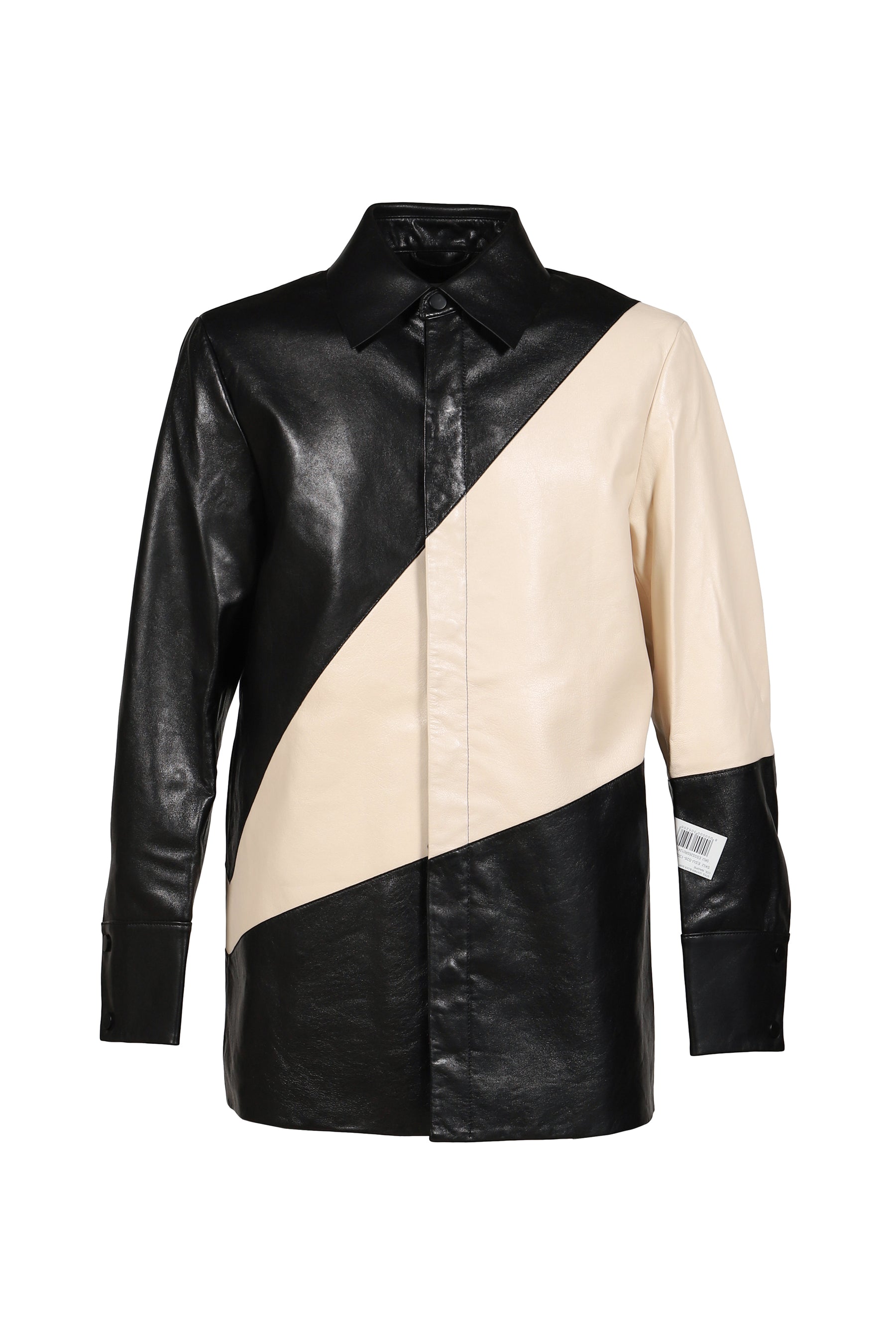 LEATHER BLOCK SHIRT / MAGPIE