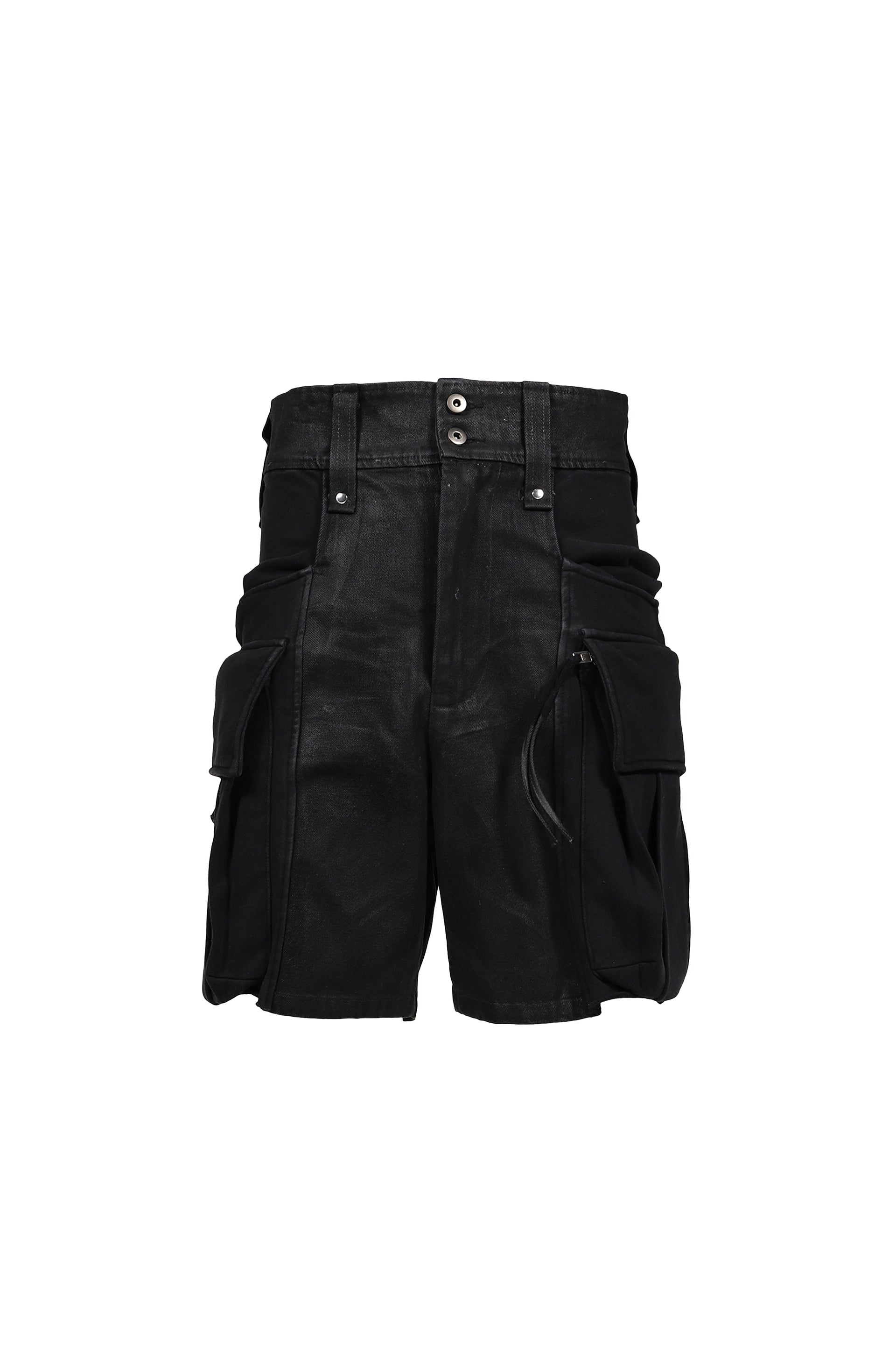 COMBAT SHORT JERSEY & DENIM / BLK BLK