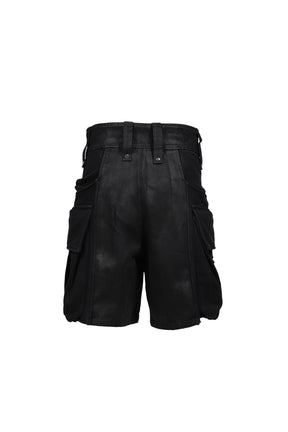 COMBAT SHORT JERSEY & DENIM / BLK BLK