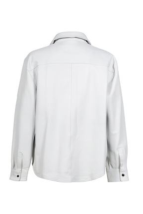 TIE PRINT LEATHER SHIRT DO X DEMIURGO / WHT