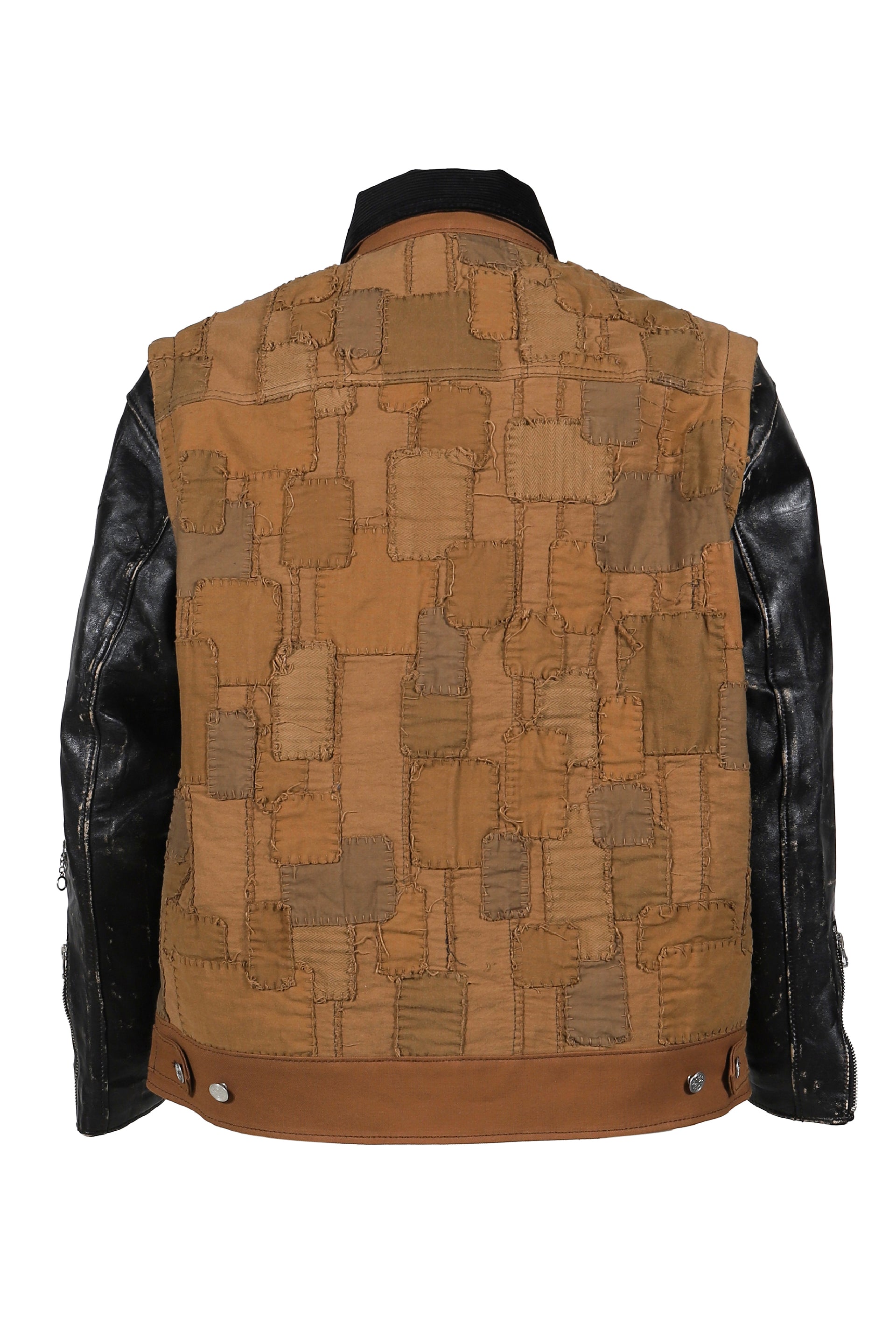 SHEEP LEATHER JACKET / BRW/BLK