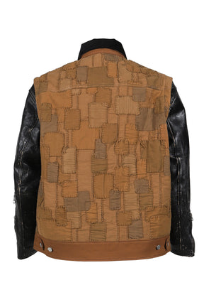 SHEEP LEATHER JACKET / BRW/BLK