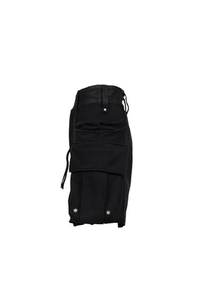 COMBAT SHORT JERSEY & DENIM / BLK BLK