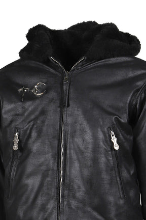 TC REVERSIBLE SHEARLING JACKET / BLK 