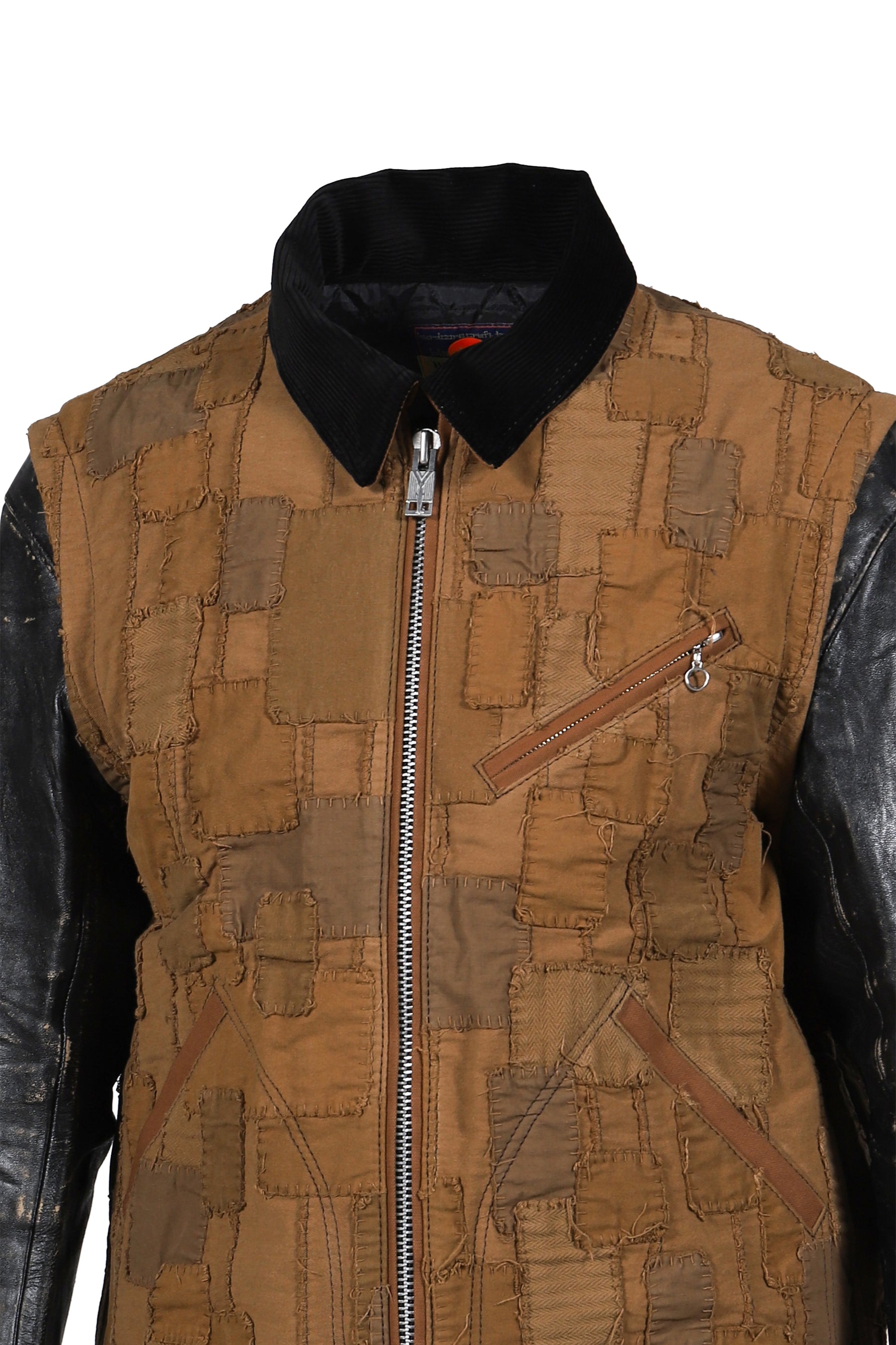 SHEEP LEATHER JACKET / BRW/BLK