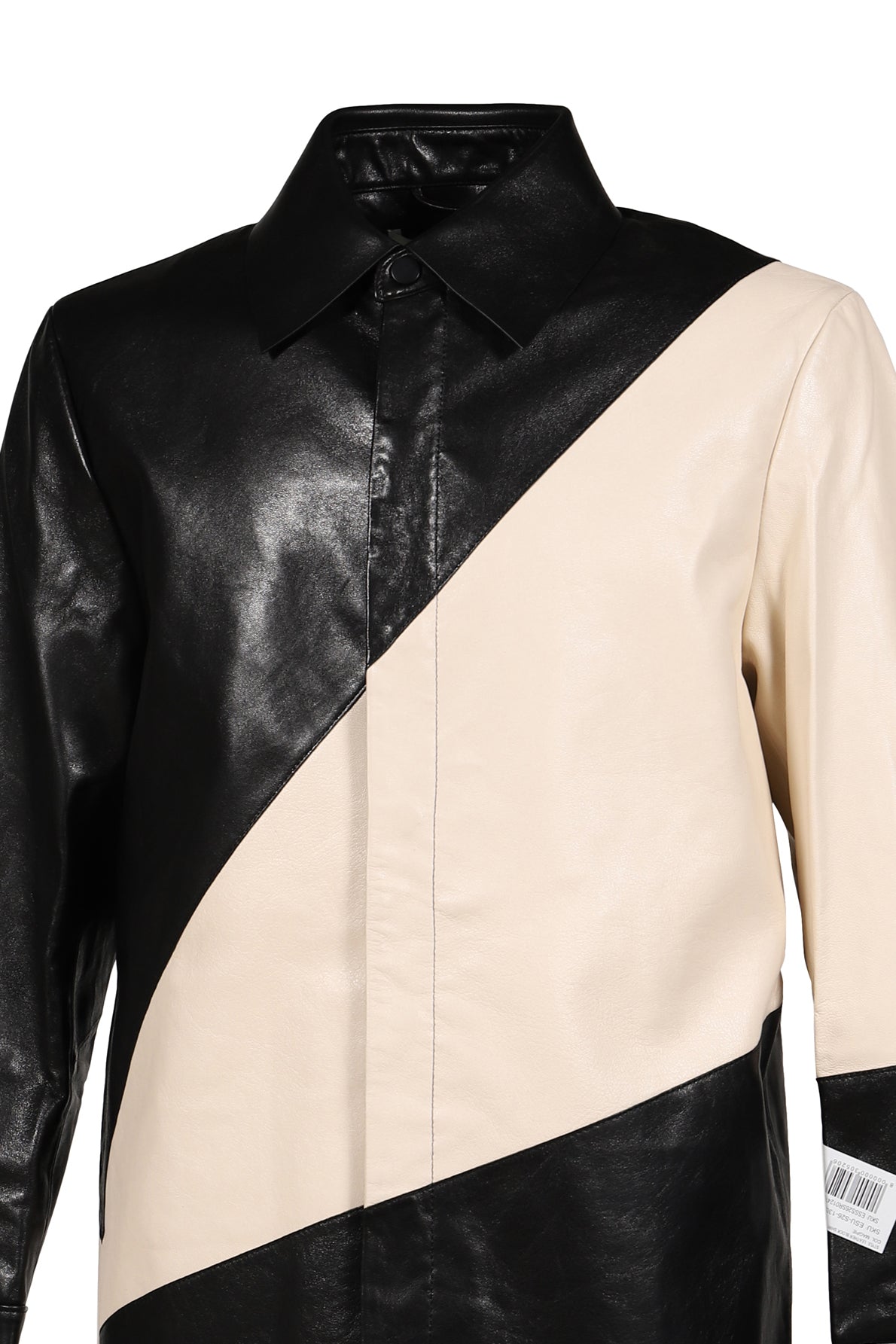 LEATHER BLOCK SHIRT / MAGPIE