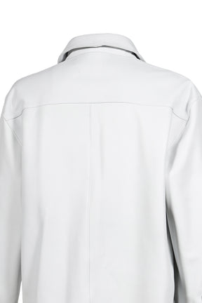 TIE PRINT LEATHER SHIRT DO X DEMIURGO / WHT