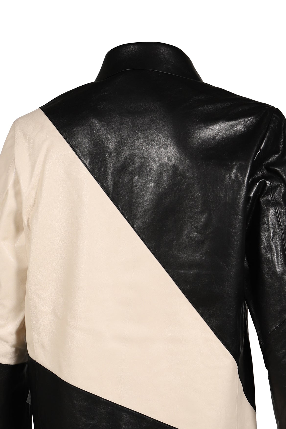LEATHER BLOCK SHIRT / MAGPIE