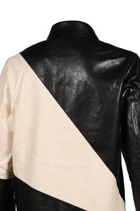 LEATHER BLOCK SHIRT / MAGPIE