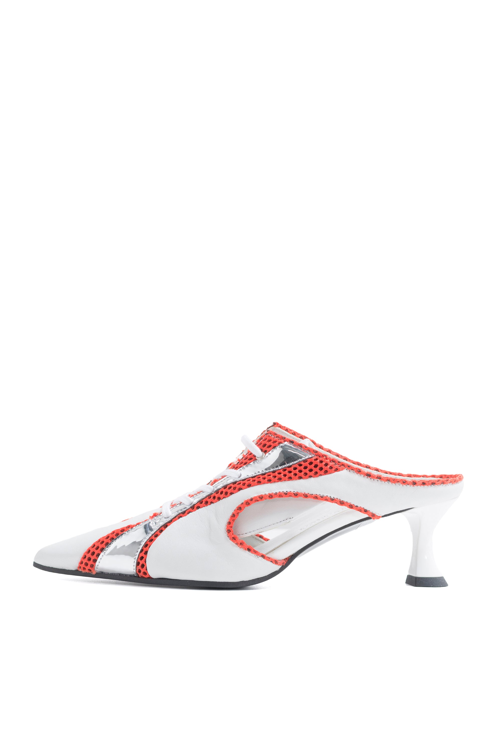 Ancuta Sarca SS23 'MOTO' WHITE TRAINER-HEEL LACE UP / WHT