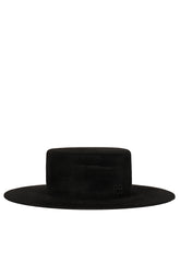 DOUBLE CHAIN STRAP CANOTIER HAT / BLK
