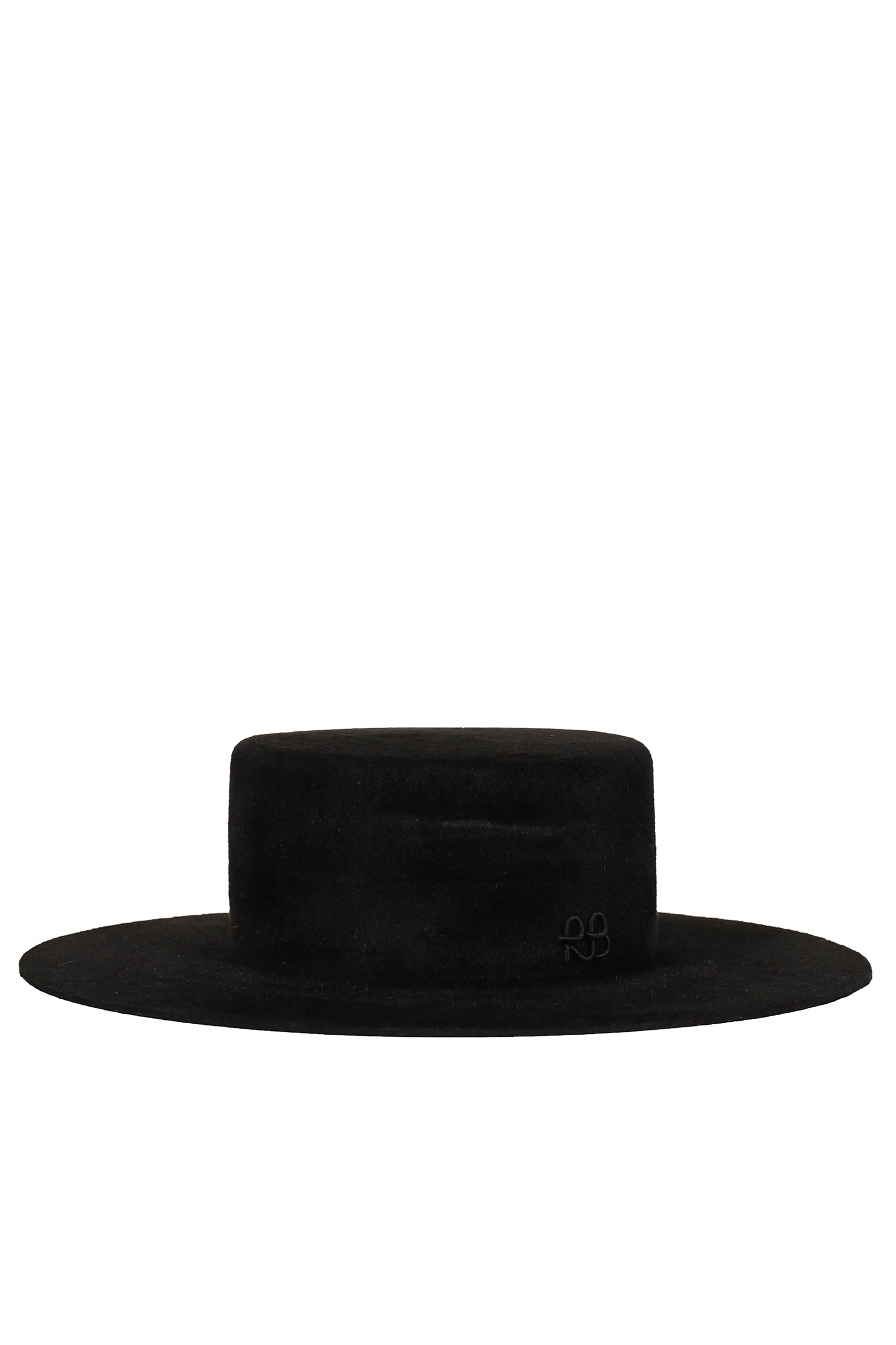 DOUBLE CHAIN STRAP CANOTIER HAT / BLK