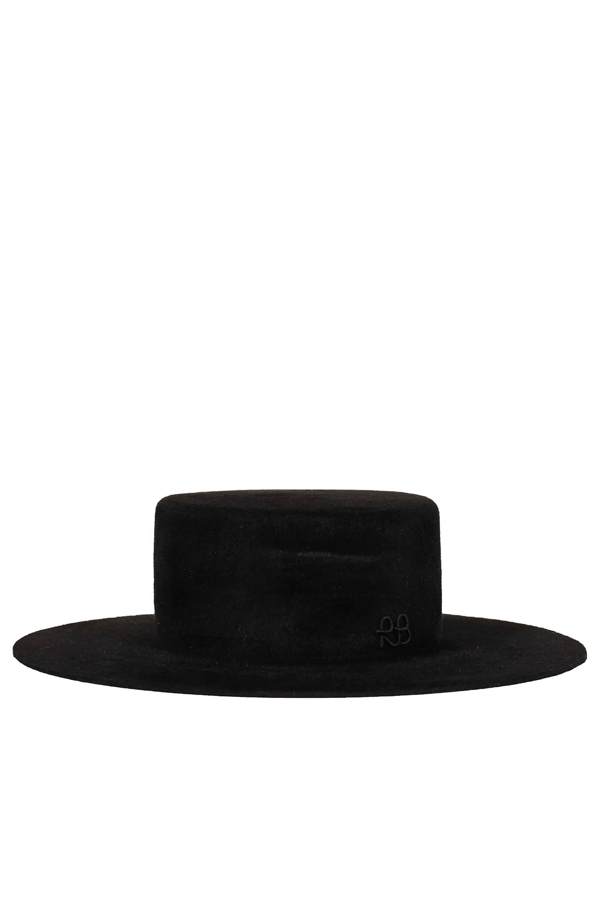 DOUBLE CHAIN STRAP CANOTIER HAT / BLK