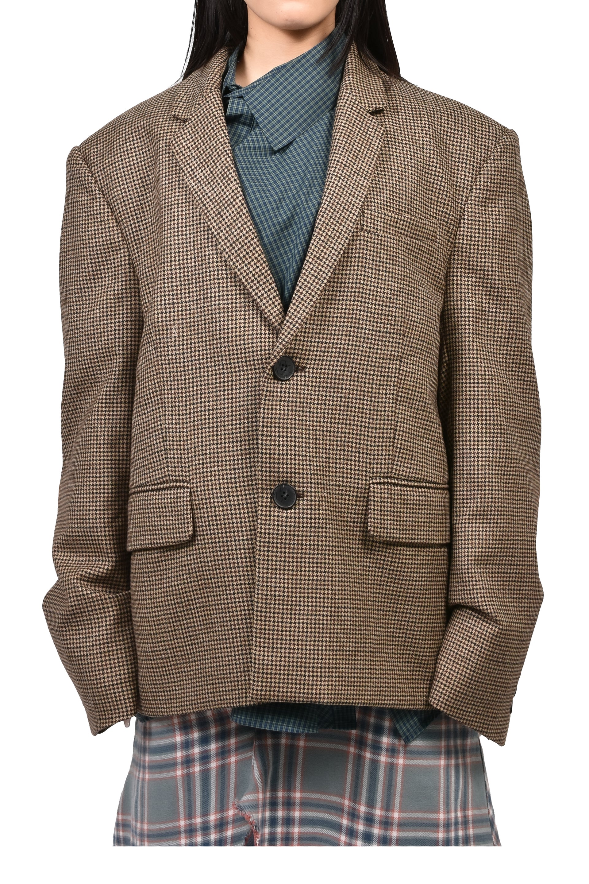 PROFESSOR'S BLAZER / BRWN CHECKED