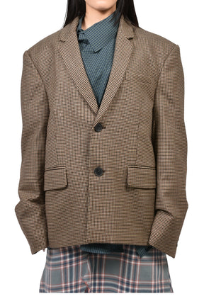 PROFESSOR'S BLAZER / BRWN CHECKED