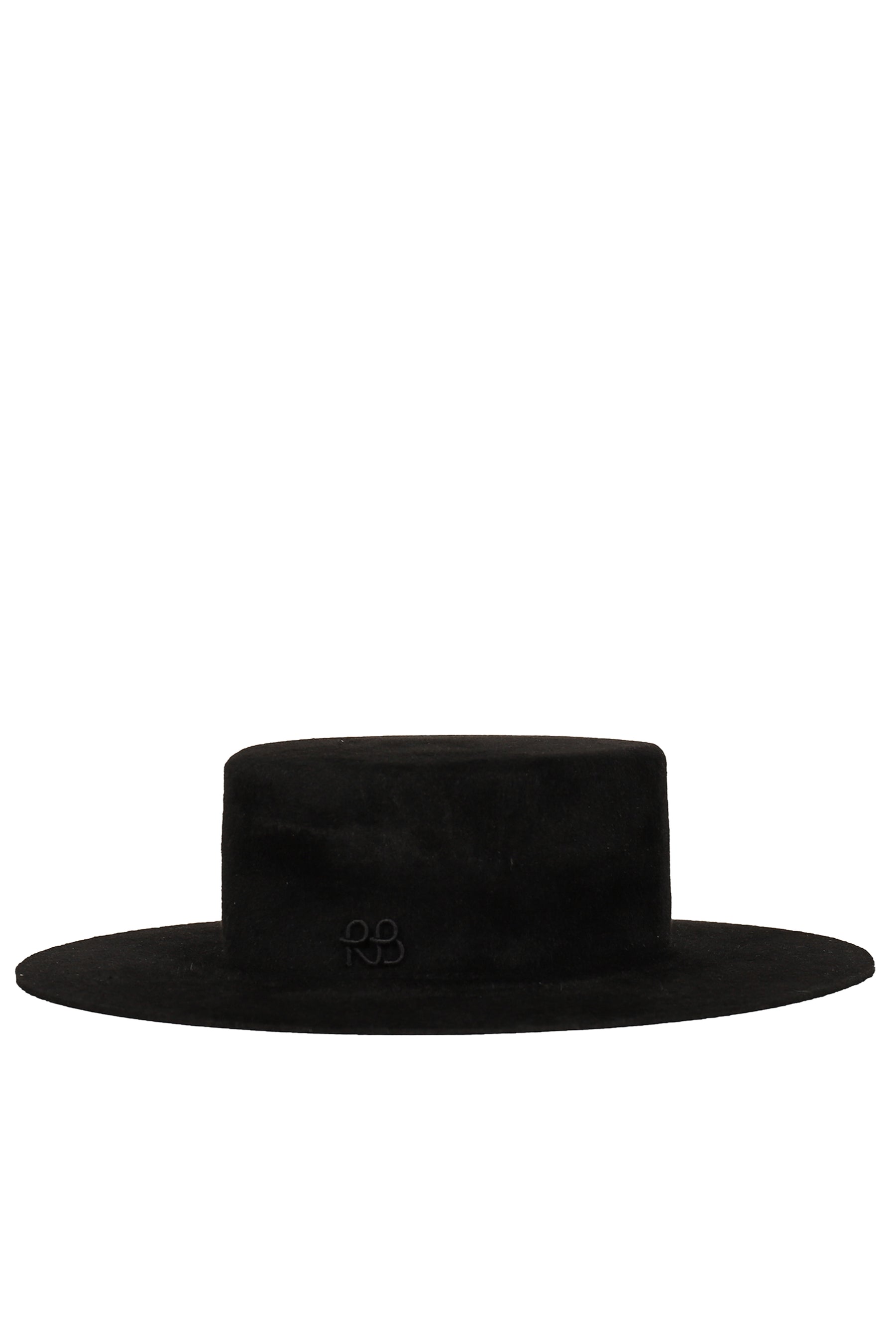 DOUBLE CHAIN STRAP CANOTIER HAT / BLK