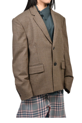 PROFESSOR'S BLAZER / BRWN CHECKED