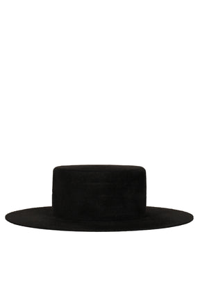 DOUBLE CHAIN STRAP CANOTIER HAT / BLK