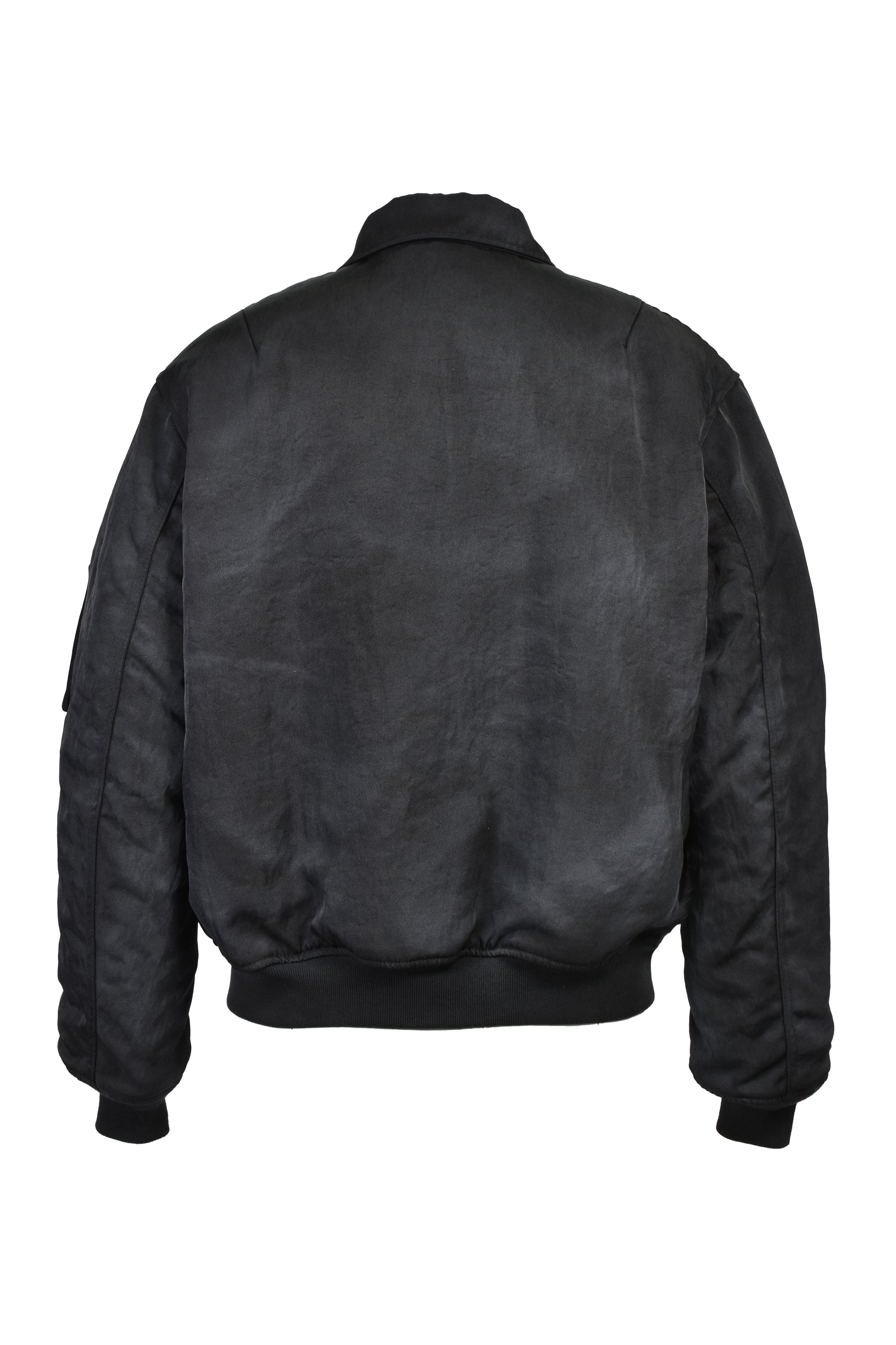 FUZZY LEO COLLAR BOMBER / BLK