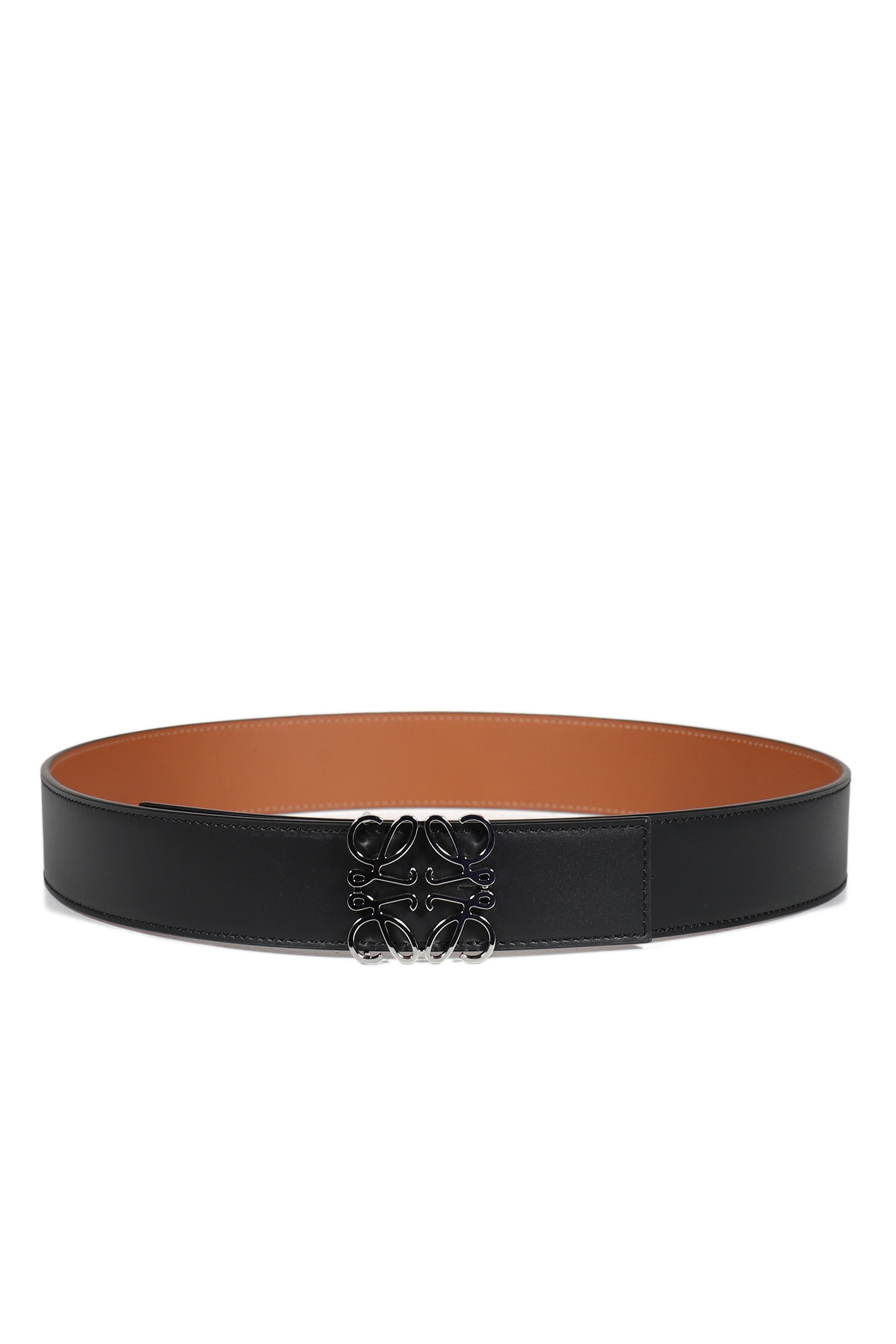 ANAGRAM REVERSIBLE 4CM BELT / BLK TAN PALLADIUM
