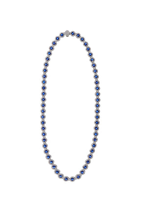 BLUE HALO TENNIS NECKLACE  / BLUE