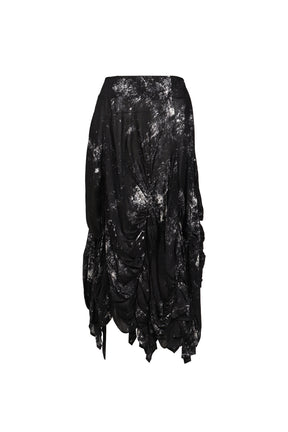 GALAXY PT GATHER SKIRT / BLK