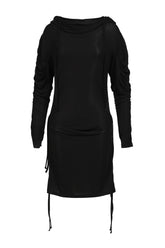 GALLIANO VIBES HOODIE T-DRESS / BLK