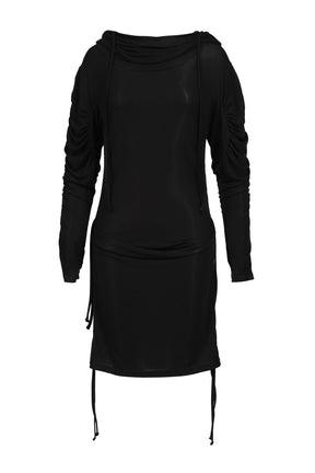 GALLIANO VIBES HOODIE T-DRESS / BLK