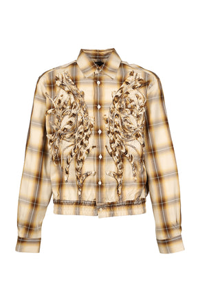 EMBROIDERED BLOUSON SHIRT / BEI