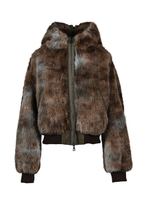 VANESSA FUR N2B JACKET / BRW