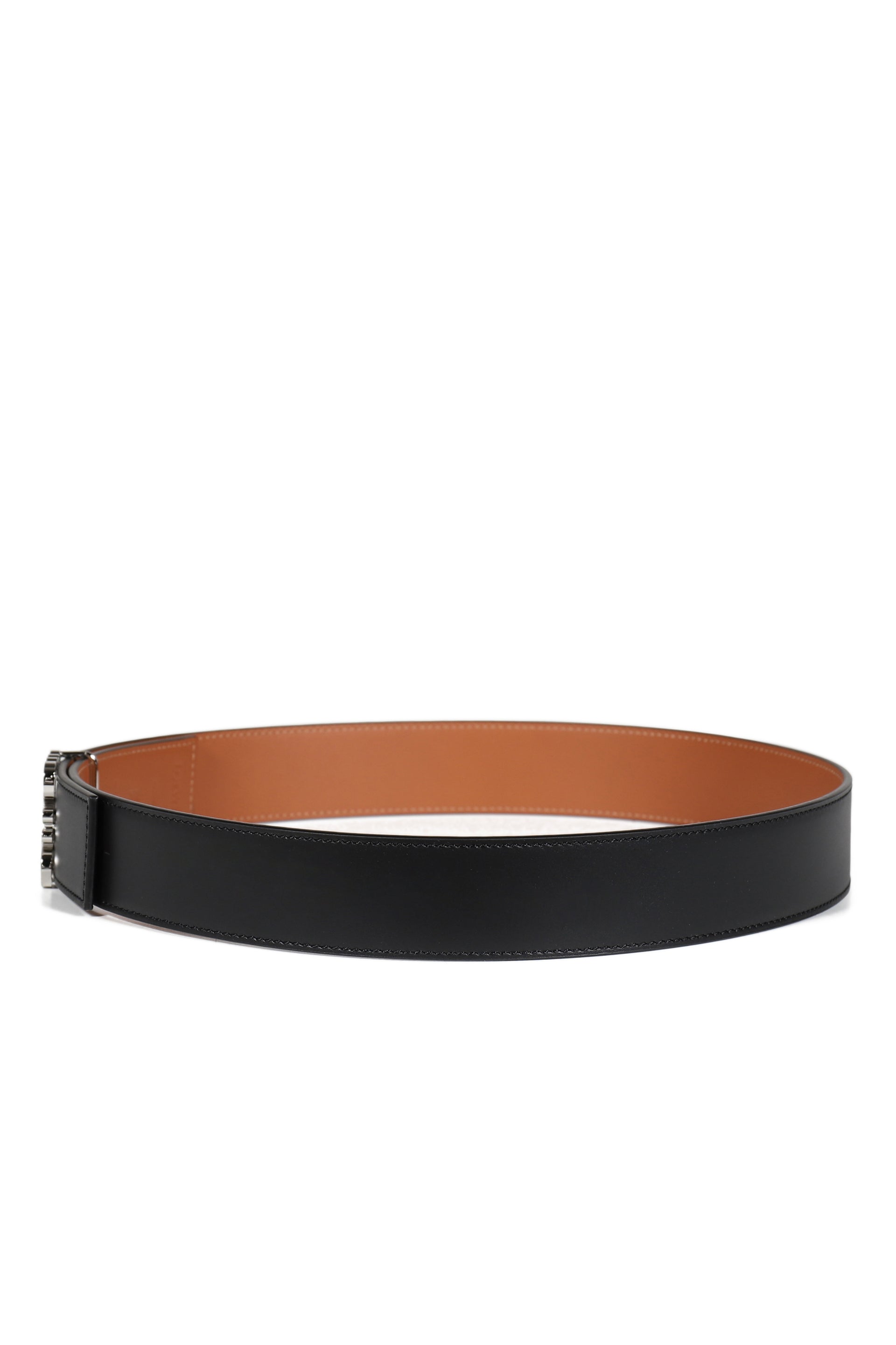 ANAGRAM REVERSIBLE 4CM BELT / BLK TAN PALLADIUM