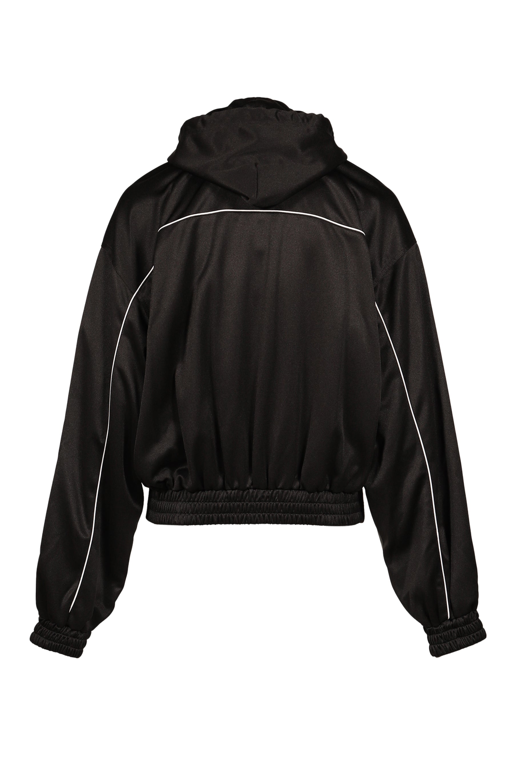 BLACK HYBRID WASHED FAUX LEATHER JACKET / BLK