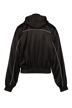 BLACK HYBRID WASHED FAUX LEATHER JACKET / BLK