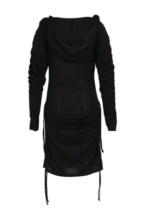 GALLIANO VIBES HOODIE T-DRESS / BLK